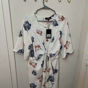 ASOS Floral Tie-Front Dress